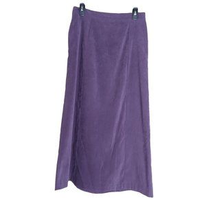 White Stag Women's Vintage Deep Purple Velour Maxi Skirt